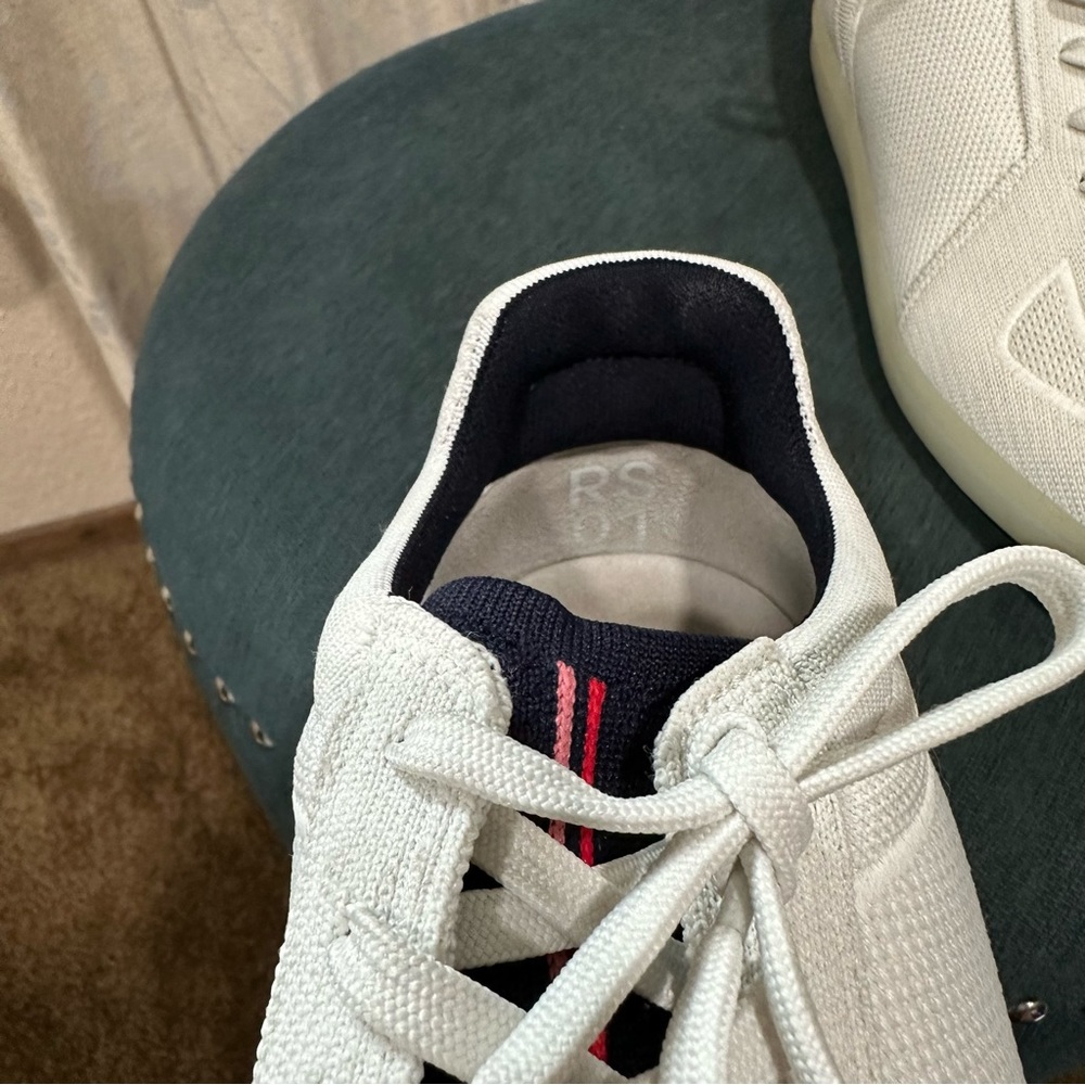 Rothy’s Evian RS01 Tennis shoes, US Size-13, Color- White/ Navy Blue - Picture 6 of 6